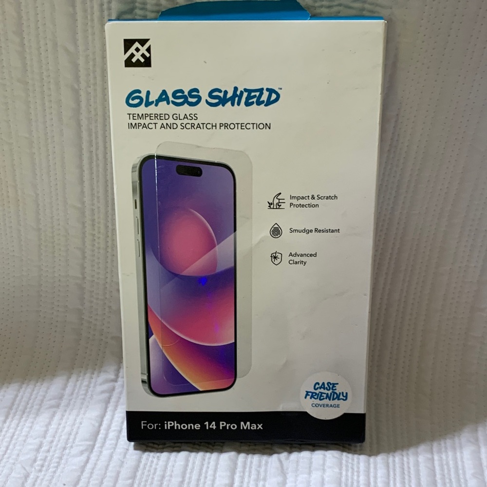 Glass Shield Tempered Glass Screen Protector for iPhone 14 Pro Max - Black
